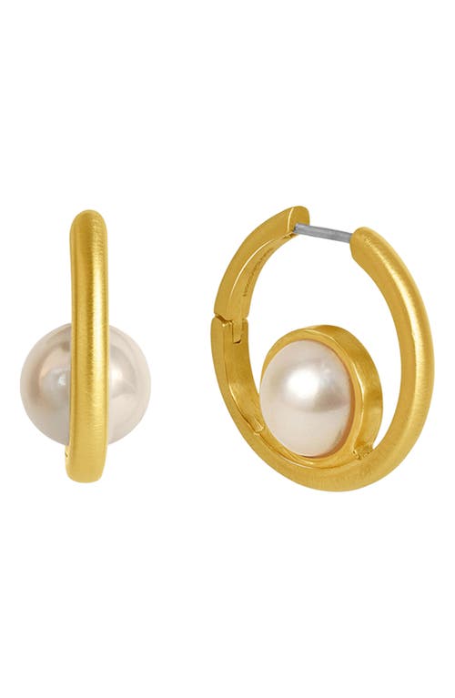 Dean Davidson Dean Davidson Floating Cultured Pearl Hoop Earrings