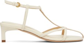 Dear Frances Dear Frances Off-White Tee Heeled Sandals