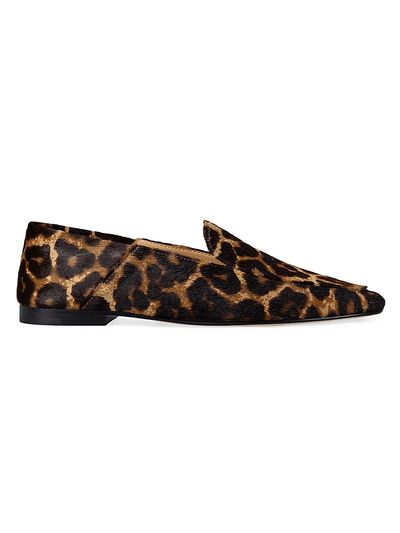 Dear Frances Women's Gio Leopard-Print Calf-Hair Loafers