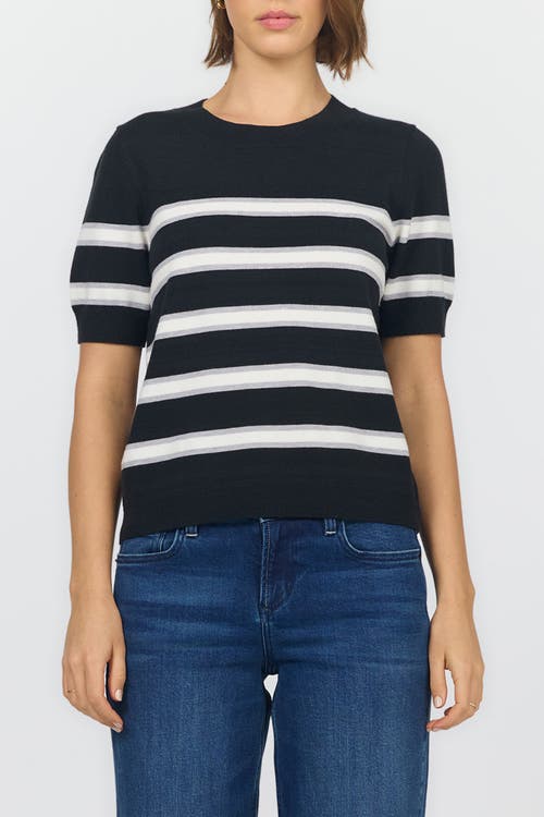 Dear John Dear John Amaris Short Sleeve Crew Neck Stripe Sweater