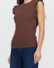 Dear John Dear John Bridget Rib Tank with Leather Ruffle Trim - 2