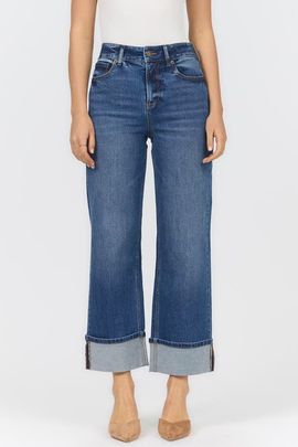 Dear John Dear John Holly High Waist Cuffed Straight Leg Jeans