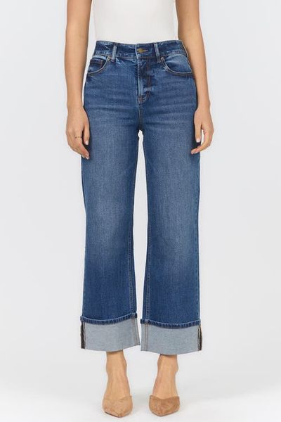 Dear John Dear John Holly High Waist Cuffed Straight Leg Jeans