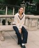 Dear John Dear John Kairi Long Sleeve V-Neck Cable Knit Sweater - 5