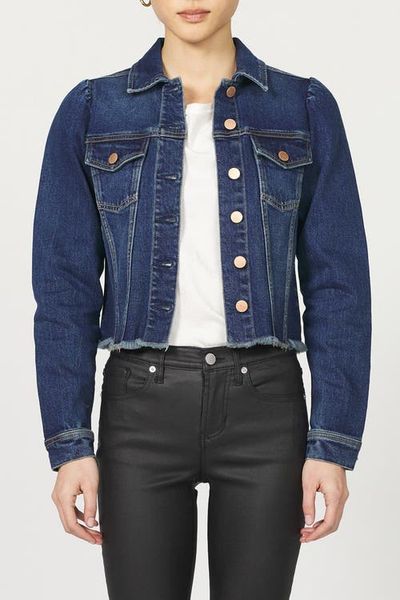 Dear John Dear John Roselyn Crop Raw Hem Trucker Jacket