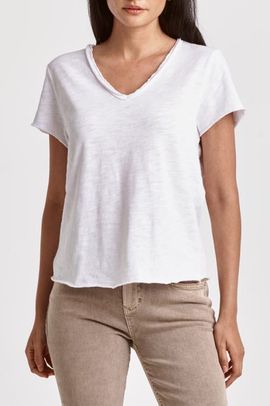 Dear John Dear John Vanya V-Neck Slub Knit T-Shirt