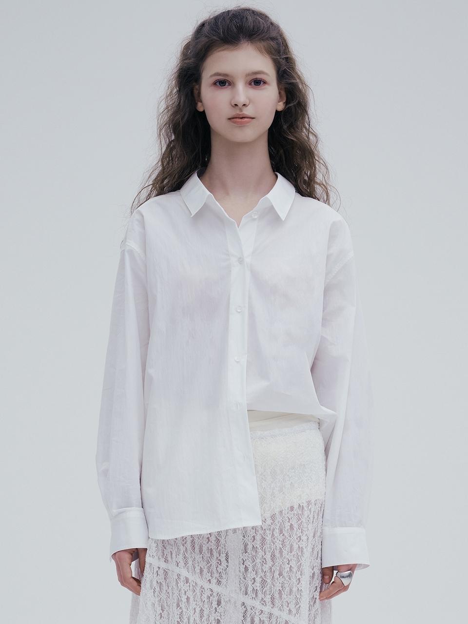 DearK Open Collar Cotton-Nylon Standard Fit Blouse (SWBLPC0100)