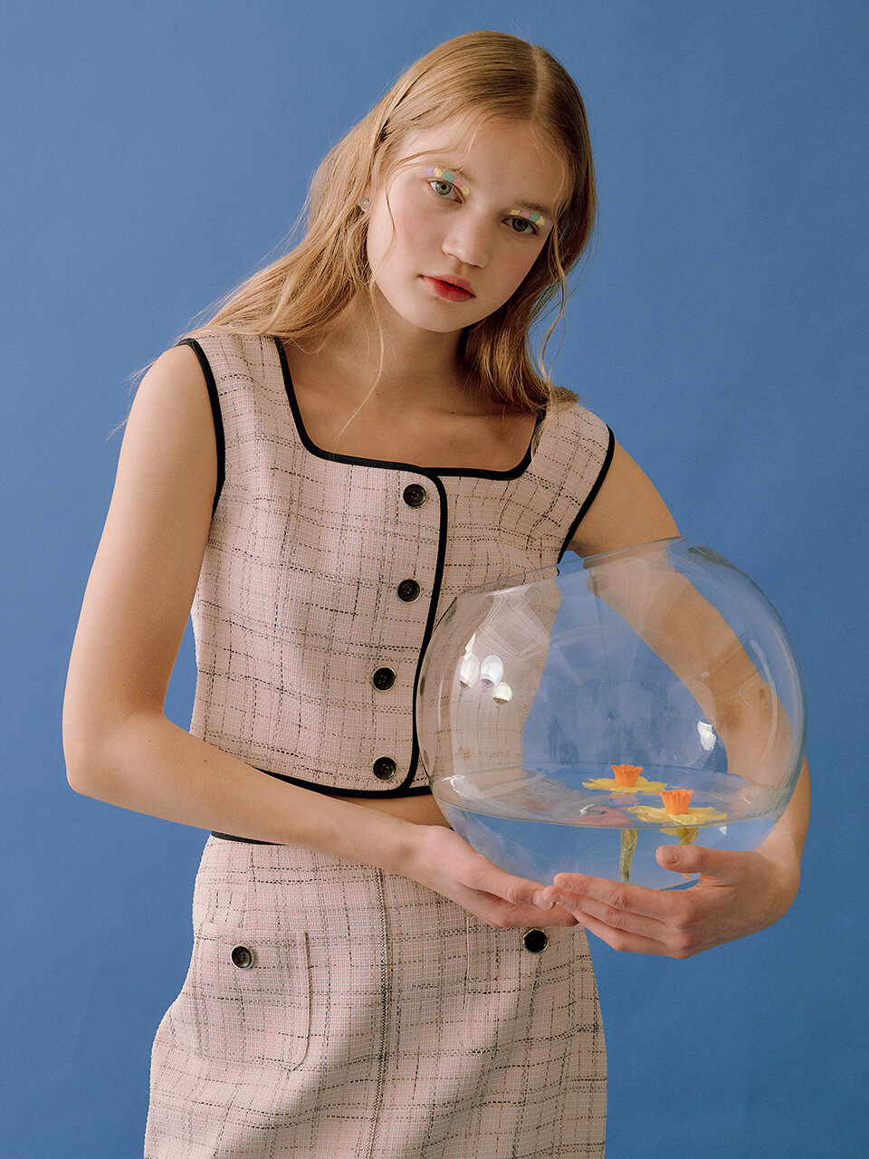 DearK Square-neck Crop Top
