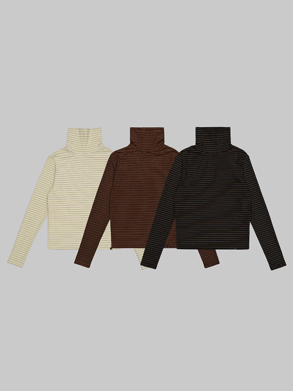 DEARSTALKER Basic Multi-Stitch Stretchy Turtleneck Top