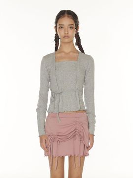 DEARSTALKER Elin Cardigan Layer Tee - Grey