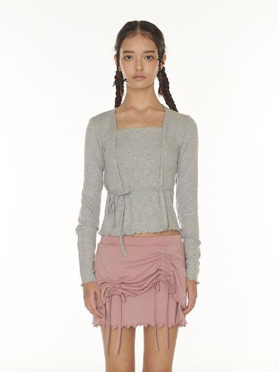 DEARSTALKER Elin Cardigan Layer Tee - Grey