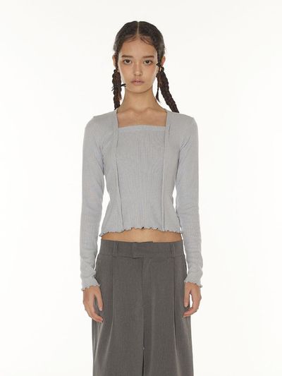 DEARSTALKER Elin Cardigan Layer Tee - Sky