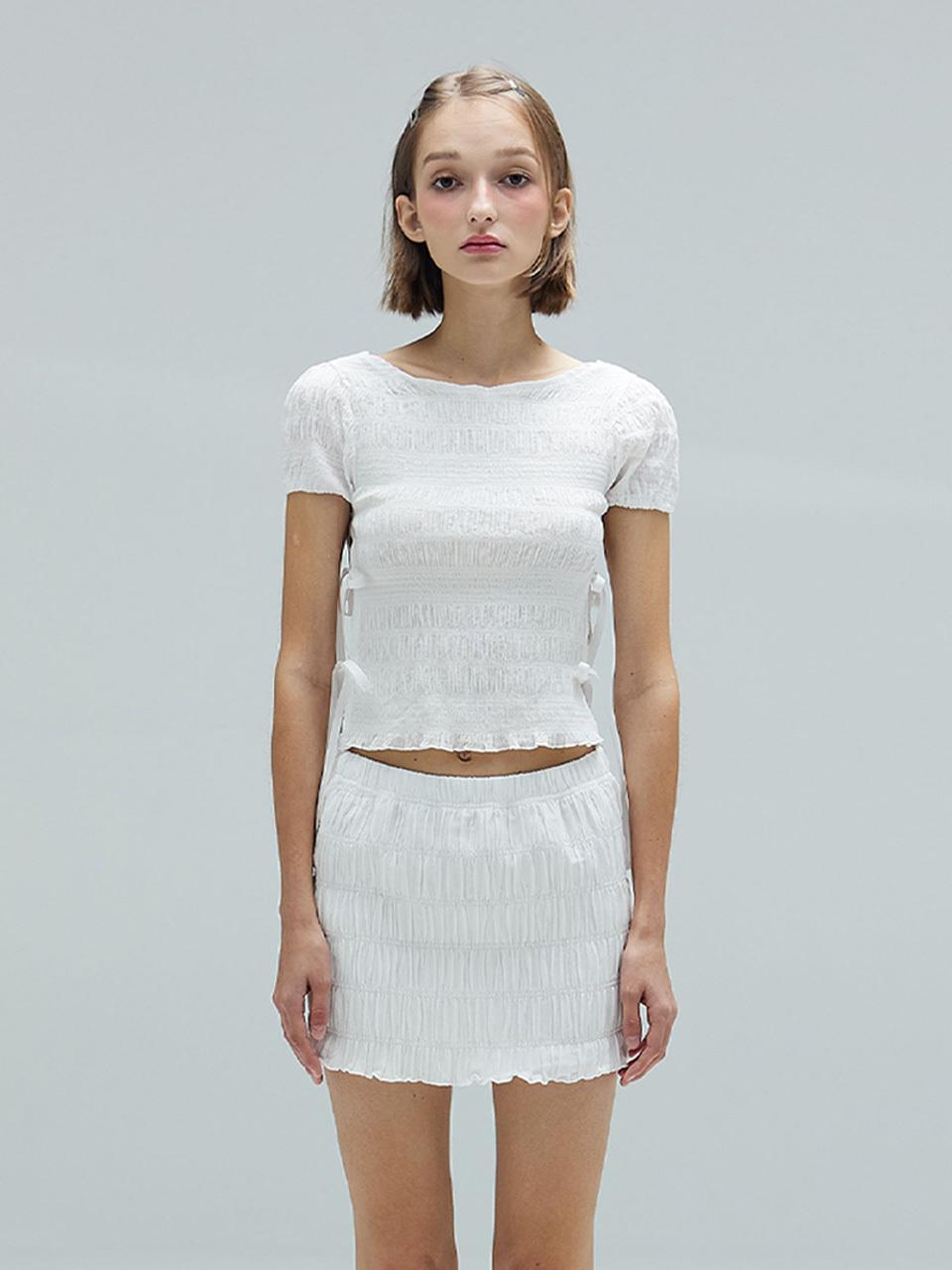 DEARSTALKER Nina Wrinkle T-shirt_White
