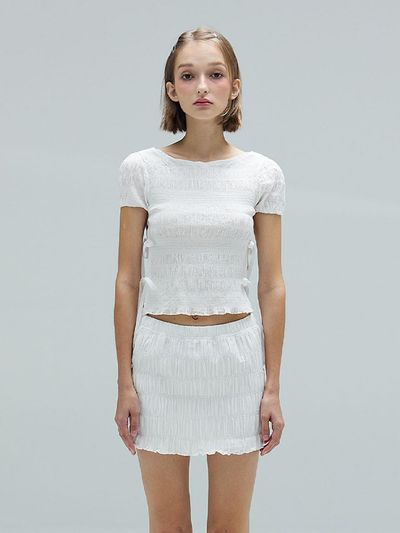 DEARSTALKER Nina Wrinkle T-shirt_White