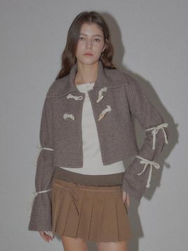 DEARSTALKER Sailor Collar Crop Jacket [Hazelnut]