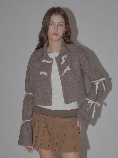 DEARSTALKER Sailor Collar Crop Jacket [Hazelnut]