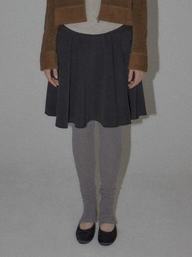 DEARSTALKER Wave Flared Cotton-Blend Midi Skirt [Black]
