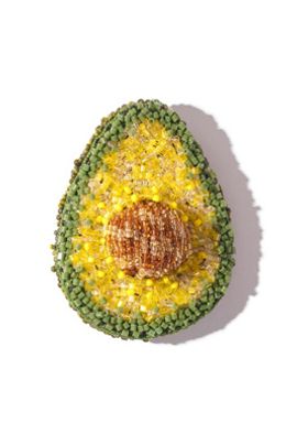 Deepa Gurnani Avocado Brooch