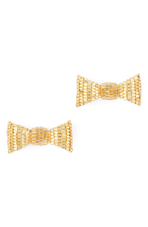 Deepa Gurnani Deepa Gurnani Bow Beaded Stud Earrings