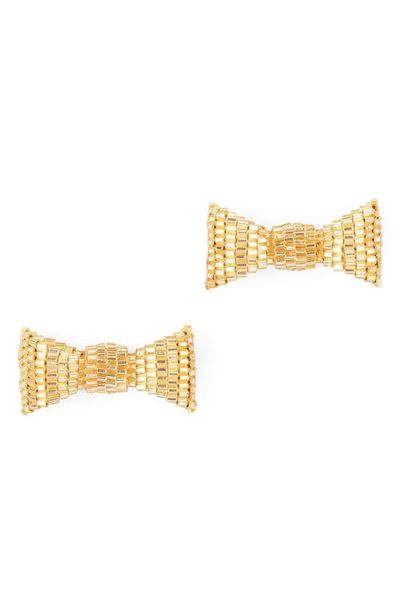 Deepa Gurnani Deepa Gurnani Bow Beaded Stud Earrings