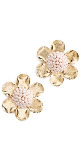 Deepa Gurnani Deepa Gurnani Curie Earrings Gold One