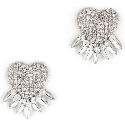 Deepa Gurnani Deepa Gurnani Danira Crystal Heart Earrings