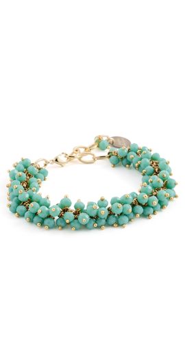 Deepa Gurnani Deepa Gurnani Jemsa Bracelet Turquoise One
