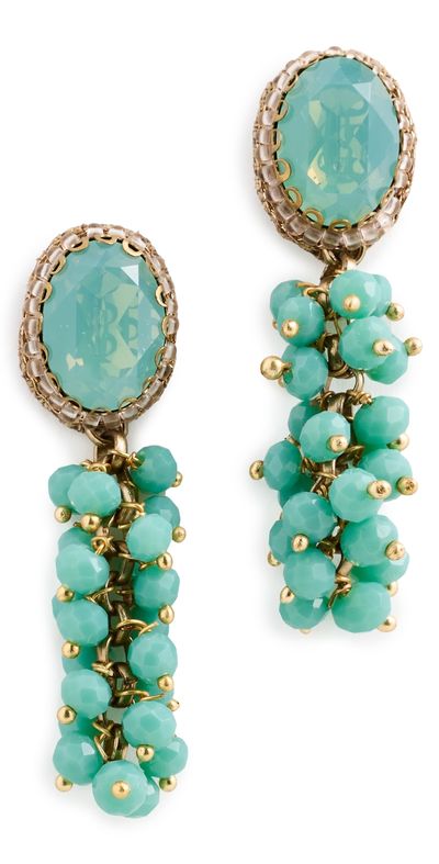 Deepa Gurnani Deepa Gurnani Jemsa Earrings Turquoise One