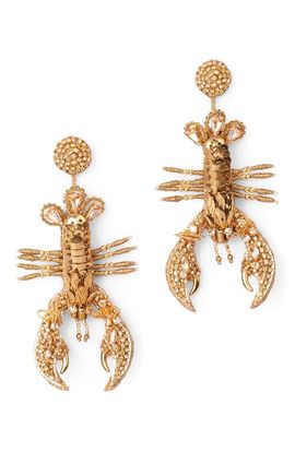 Deepa Gurnani Deepa Gurnani Lobster on Ice Drop Earrings