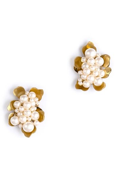 Deepa Gurnani Deepa Gurnani Nea Imitation Pearl Drop Earrings