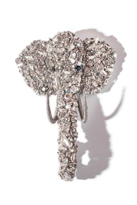 Deepa Gurnani Elephant on Ice Brooch