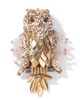 Deepa Gurnani Tawny Owl Brooch - 1