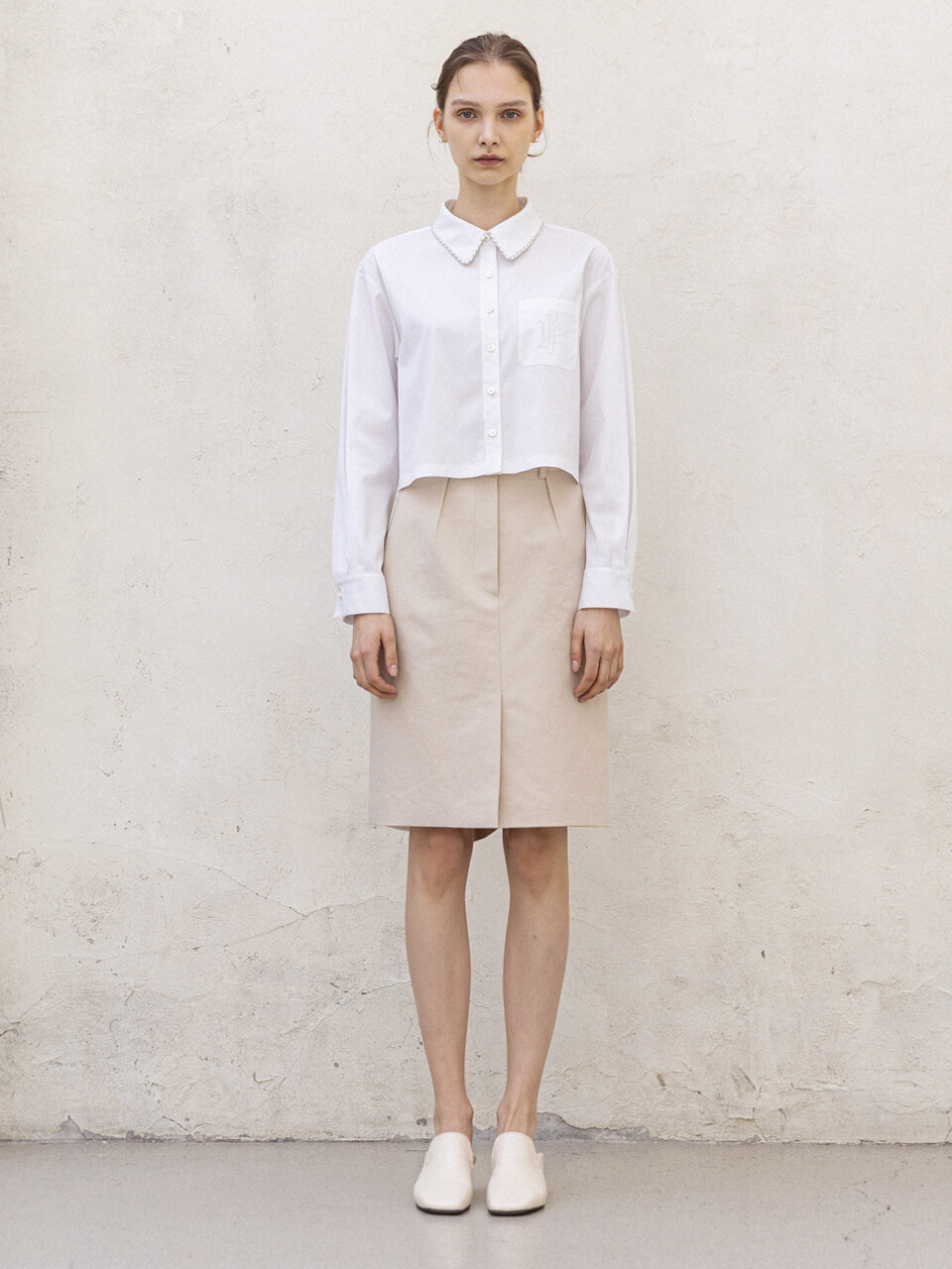 DEFEMME Classic Cotton Straight Skirt