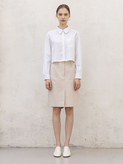 DEFEMME Classic Cotton Straight Skirt