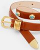 Dehanche Déhanche Hollyhock embellished leather belt - 3