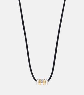 Dehanche DÃ©hanche Hollyhock leather and sterling silver necklace