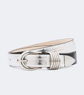 Dehanche Déhanche Hollyhock reversible metallic leather belt