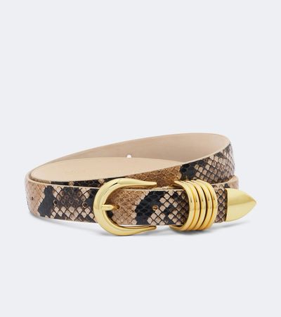 Dehanche Déhanche Hollyhock snake-effect leather belt