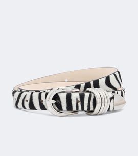 Dehanche Déhanche Hollyhock zebra-print calf hair belt
