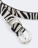 Dehanche Déhanche Hollyhock zebra-print calf hair belt - 3