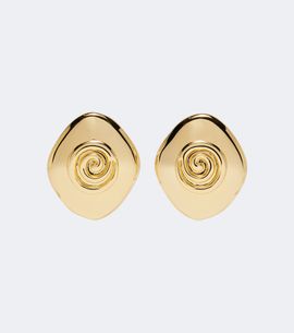 Dehanche Déhanche Koru 14kt gold-plated stud earrings