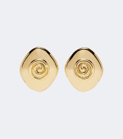 Dehanche Déhanche Koru 14kt gold-plated stud earrings