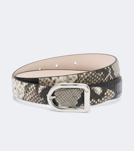 Dehanche Déhanche Mija snake and croc-effect leather belt