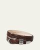 Dehanche Hollyhock Embossed Leather Belt - 1