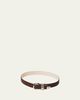 Dehanche Hollyhock Embossed Leather Belt - 3