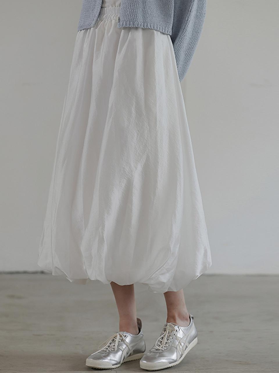 DEHEVE Pumpkin Elastic Long Skirt [beige]