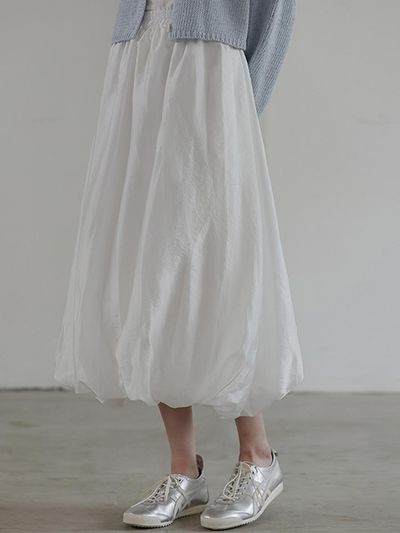 DEHEVE Pumpkin Elastic Long Skirt [beige]