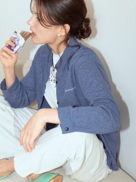 deiiiibydeiiii Classy Soft Collar Cardigan [Navy]