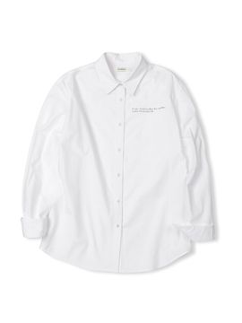 deiiiibydeiiii Freedom Lettering Basic Shirt [WHITE]
