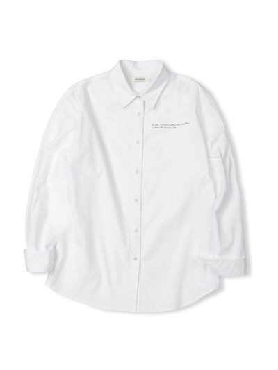 deiiiibydeiiii Freedom Lettering Basic Shirt [WHITE]
